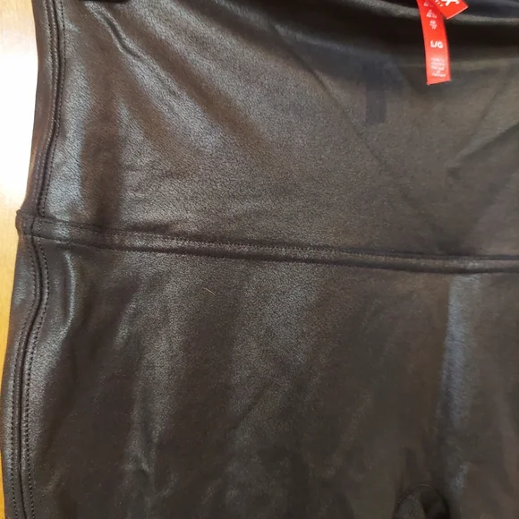 Black Faux Leather Leggings - Picture 3 of 4